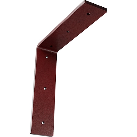 Hamilton Steel Bracket, Hammered Bright Red 2W X 8D X 8H